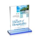Roach Full Color Sky Blue (Vert) Rectangle Crystal Trophy