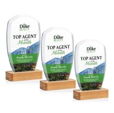 Bayshore Full Color Peaks Crystal Trophy - Crystal Trophies