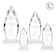 Fortier on Pruitt Base Clear Peaks Crystal Trophy - Crystal Trophies