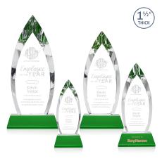 Fortier on Pruitt Base Green Peaks Crystal Trophy - Crystal Trophies