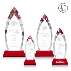 Fortier on Pruitt Base Red Peaks Crystal Trophy - Crystal Trophies