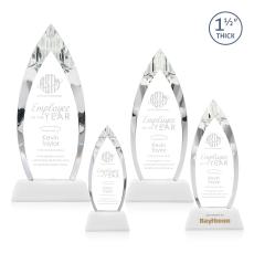 Fortier on Pruitt Base Fagan Tear Drop Crystal Trophy - Crystal Trophies