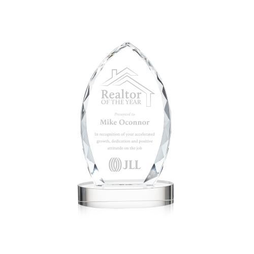 Awards and Plaques - Crystal Trophies - Grossman on Alberton Base Clear Peaks Crystal Trophy