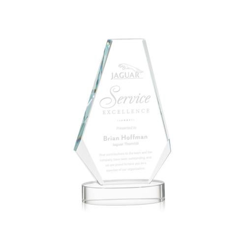 Awards and Plaques - Crystal Trophies - Mcleod on Alberton Base Clear Polygon Crystal Trophy