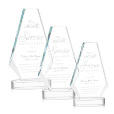 Mcleod on Alberton Base Clear Crystal Trophy - Crystal Trophies