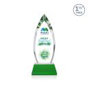 Fortier Full Color on Pruitt Base Green Peaks Crystal Trophy