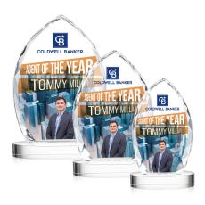 Grossman Full Color on Alberton Base Clear Peaks Crystal Trophy - Custom Trophies