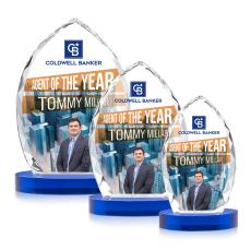 Grossman Full Color on Alberton Base Blue Peaks Crystal Trophy - Crystal Trophies