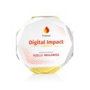 Acadian Full Color Gold Polygon Crystal Trophy