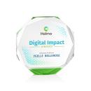 Acadian Full Color Green Polygon Crystal Trophy