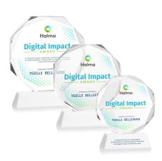 Acadian Full Color on Helton Base Fagan Polygon Crystal Trophy - Crystal Trophies