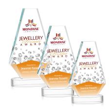 Mcleod Full Color on Alberton Base Clear Polygon Crystal Trophy - Crystal Trophies