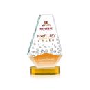 Mcleod Full Color on Alberton Base Amber Polygon Crystal Trophy