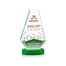 Mcleod Full Color on Alberton Base Green Polygon Crystal Trophy