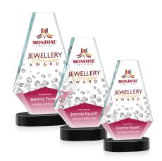 Mcleod Full Color on Alberton Base Black Polygon Crystal Trophy - Crystal Trophies