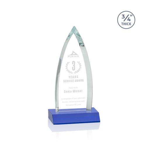 Awards and Plaques - Crystal Trophies - Valdes Blue Peaks Crystal Trophy