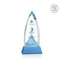Valdes Full Color on Helton Sky Blue Crystal Trophy