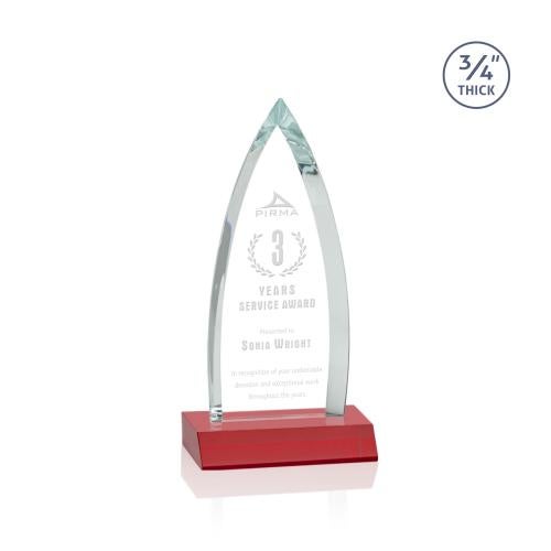 Awards and Plaques - Crystal Trophies - Valdes Red Peaks Crystal Trophy