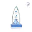 Valdes Full Color Sky Blue Peaks Crystal Trophy