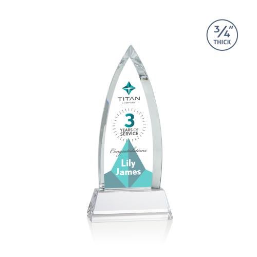 Awards and Plaques - Crystal Trophies - Valdes Full Color on Helton  Clear Crystal Trophy