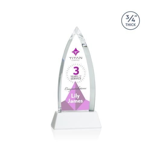 Awards and Plaques - Crystal Trophies - Valdes Full Color on Helton Fagan Crystal Trophy