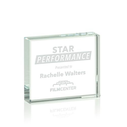 Awards and Plaques - Glass Trophies - Glass Plaques - Kimble Paperweight - Jade