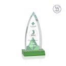 Valdes Full Color Green Peaks Crystal Trophy