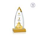 Valdes Full Color Amber Crystal Trophy