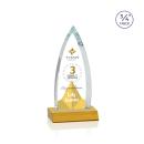 Valdes Full Color Amber Peaks Crystal Trophy
