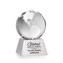 Globe Globe on Aluminum Base Crystal Trophy