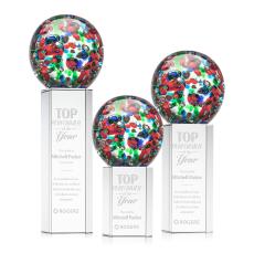 Knapp Globe on Yoder Base Glass Trophy - Glass Trophies