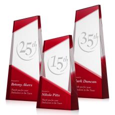 Gutierrez Red Towers Crystal Trophy - Crystal Trophies