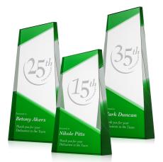 Gutierrez Green Towers Crystal Trophy - Crystal Trophies