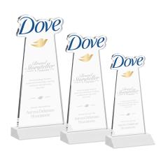 EdgeCraft on Mitered Base Fagan (via Air) Unique Crystal Trophy - Crystal Trophies