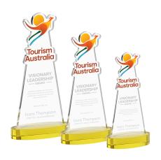 EdgeCraft on Alberton Base Gold (via Ocean) Unique Crystal Trophy - Crystal Trophies