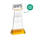 EdgeCraft on Hartford Base Amber (via Ocean) Unique Crystal Trophy