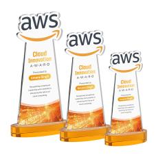 EdgeCraft Full Color on Alberton Base - Amber (via Air) - Crystal Trophies