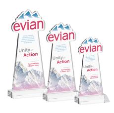 EdgeCraft Full Color on Mitered Base-Clear (via Air) - Crystal Trophies