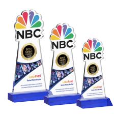 EdgeCraft Full Color on Mitered Base - Blue (via Air) - Custom Trophies