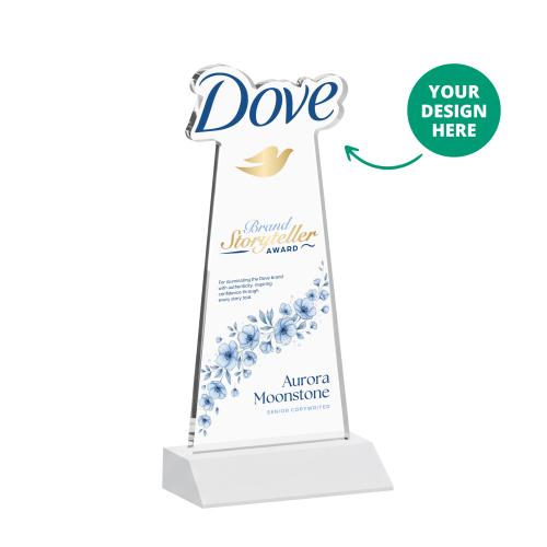 Awards and Plaques - Crystal Trophies - EdgeCraft Full Color on Mitered Base-White (via Air)