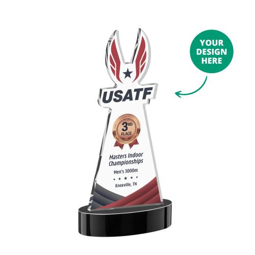 Awards and Plaques - Crystal Trophies - EdgeCraft Full Color on Alberton Base-Black (via Ocean)