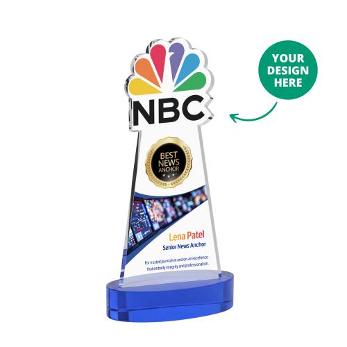 Awards and Plaques - Crystal Trophies - EdgeCraft Full Color on Alberton Base-Blue (via Ocean)