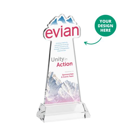 Awards and Plaques - Crystal Trophies - EdgeCraft Full Color on Hartford Base-Clear (via Ocean)