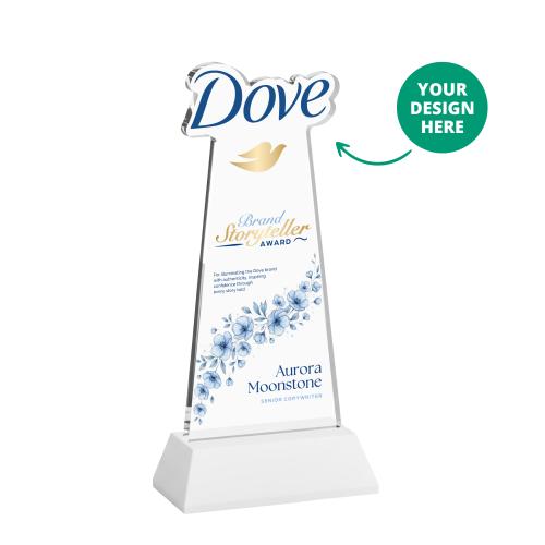 Awards and Plaques - Crystal Trophies - EdgeCraft Full Color on Hartford Base-White (via Ocean)
