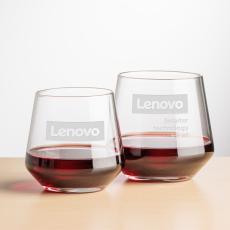 Ledford Stemless Wine - Deep Etch - Wine Glasses