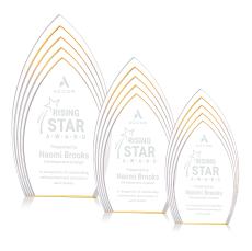 Turello Gold Peaks Acrylic Trophy - Employee Awards