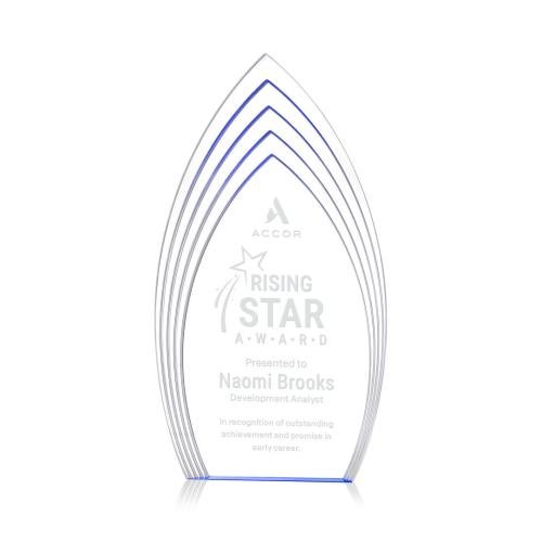 Awards and Plaques - Acrylic Trophies - Turello Blue Peaks Acrylic Trophy