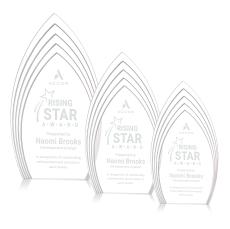 Turello Clear Peaks Acrylic Trophy - Employee Awards