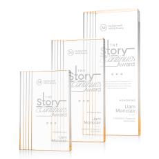 Haverton Gold Rectangle Acrylic Trophy - Employee Awards
