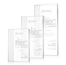 Haverton Clear Rectangle Acrylic Trophy - Employee Awards